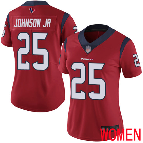 Houston Texans Limited Red Women Duke Johnson Jr Alternate Jersey NFL Football #25 Vapor Untouchable